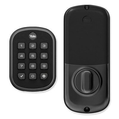 Yale ProSL Key Free Z-Wave Plus Push Button Deadbolt, Gen5, Black Suede